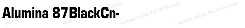 Alumina 87BlackCn字体转换